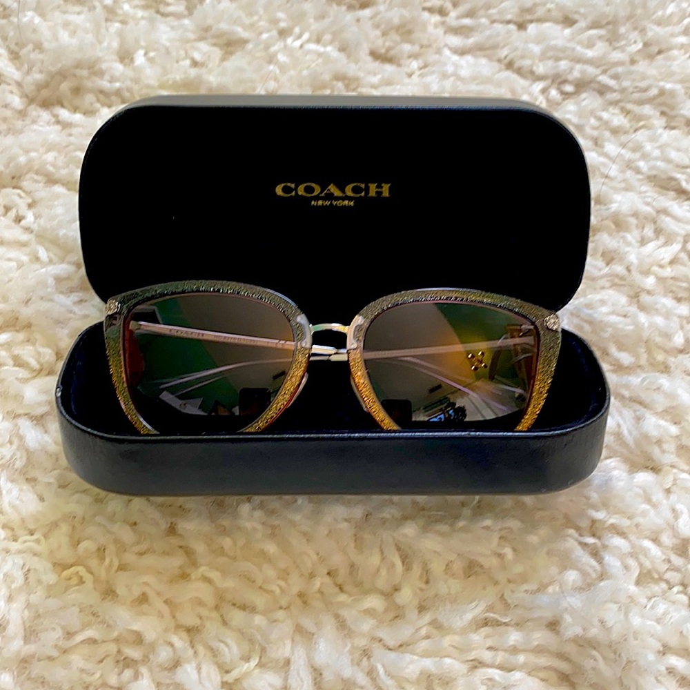 Coach Sunglasses- Violet/Pink Glitter Gradient